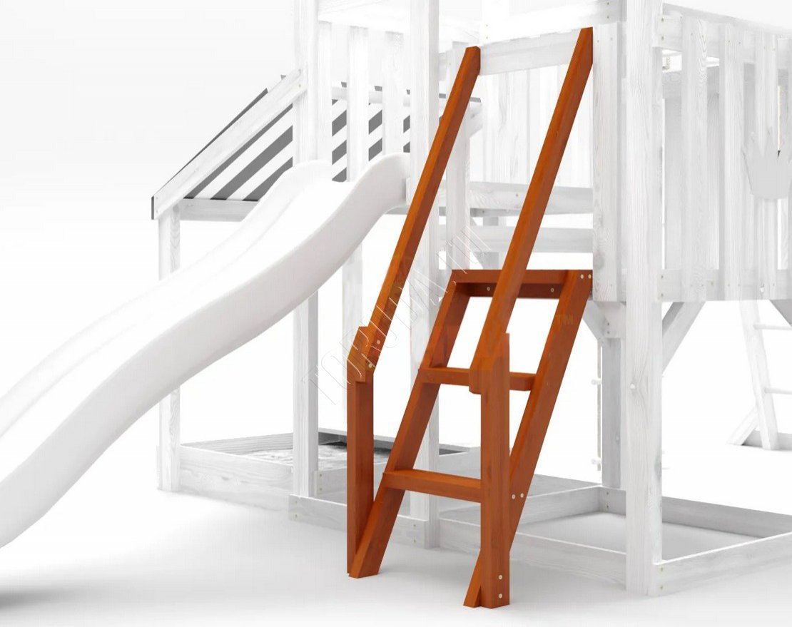 Лестница с деревянными перилами для серии Борге